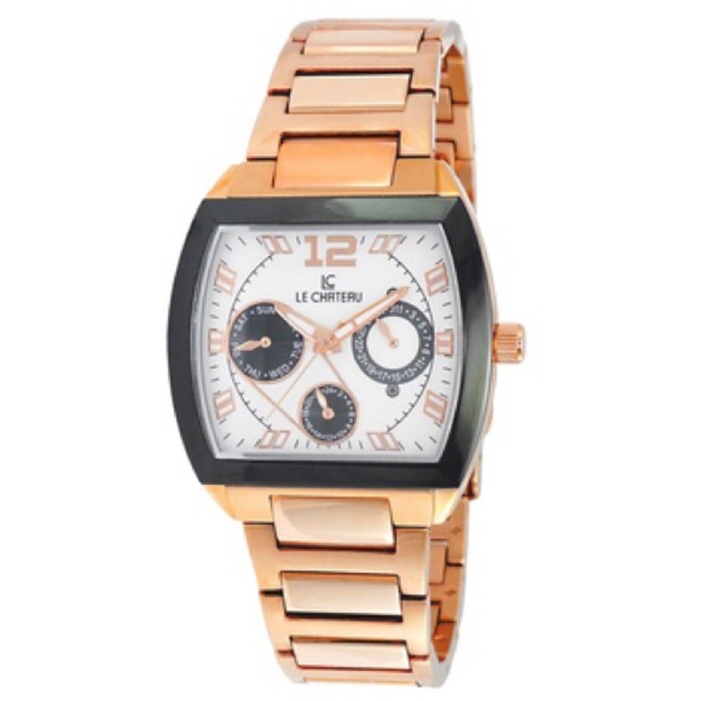 LeChateau Ladies Watch  3 Hands, Calendar Dial